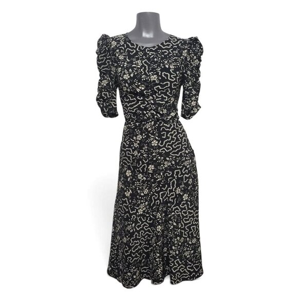 ISABEL MARANT Geometric Floral Silk Midi Dress - Picture 3 of 15